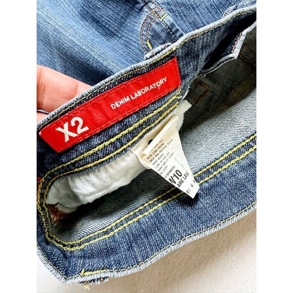 X2 Denim Laboratory W10 Flare Leg Jean Blue Womens Size‎ 6 Regular - Picture 4 of 9
